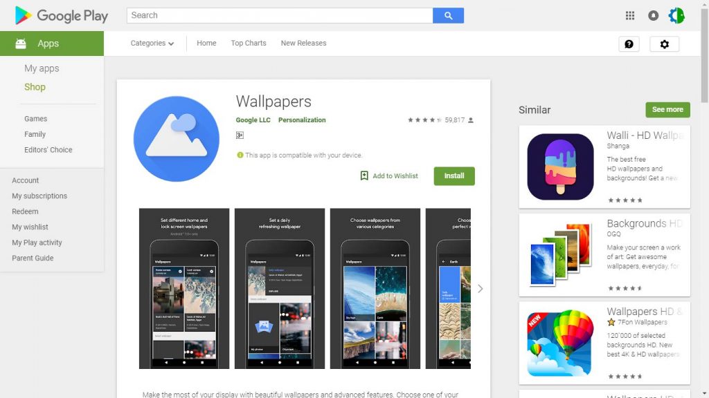 Google Wallpapers,