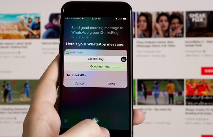 ارسال پیام های گروهی WhatsApp با Siri, واتساپ, دستیار هوشمند اپل, آیفون Siri, آیفون WhatsApp, آیون واتساپ, ارسال پیام با siri, فرستادن پیام با siri, فرستادن پیام های واتساپ با Siri, فعال کردن دسترسی Whatsapp به Siri