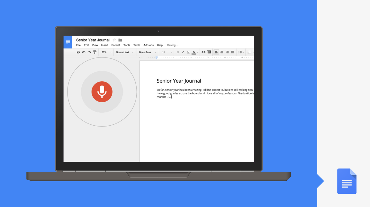 voice to text on google docs