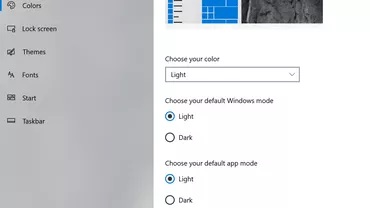 dark mode در ویندوز 10