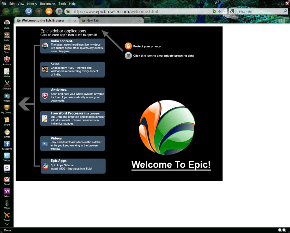 epic browser tor