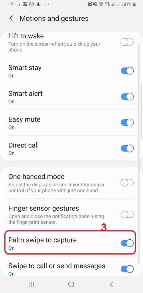 روش فعال سازی ویژگی Palm Swipe to Capture در گوشی های سامسونگ