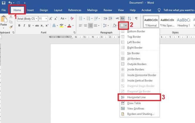 cannot delete horizontal line in word