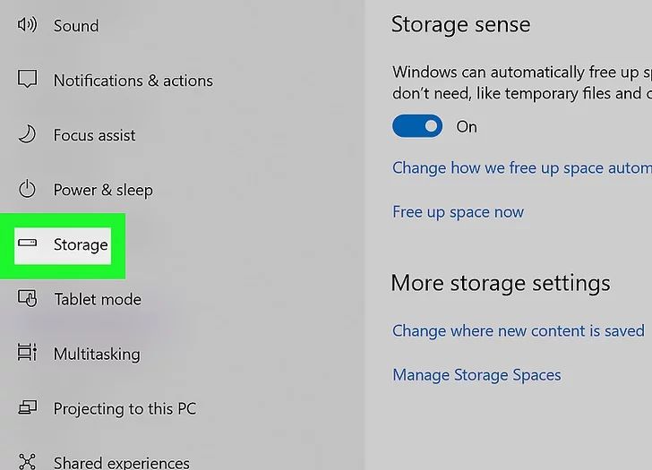 پاک کردن فایل های موقتی ویندوز 10 با استفاده از برنامه تنظیمات (Settings)