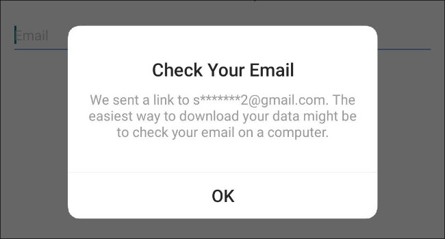 درخواست دانلود فایل خروجی اینستاگرام