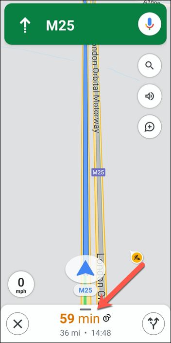 گزینه های مسیر انتخابی در گوگل مپ