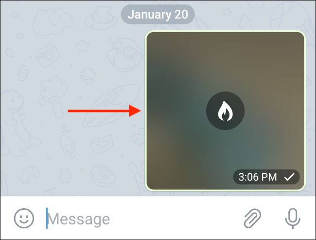 ارسال عکس و فیلم ناپدید شونده در برنامه تلگرام نسخه اندروید