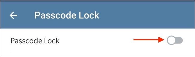 فعال کردن ویژگی Passcode Lock در تلگرام اندروید