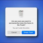 روش غیر فعال کردن اعلان هشدار خالی کردن سطل زباله در مک