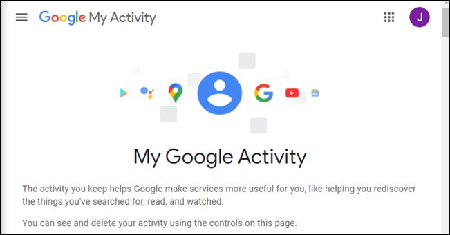 صفحه activity.google.com در مرورگر کروم