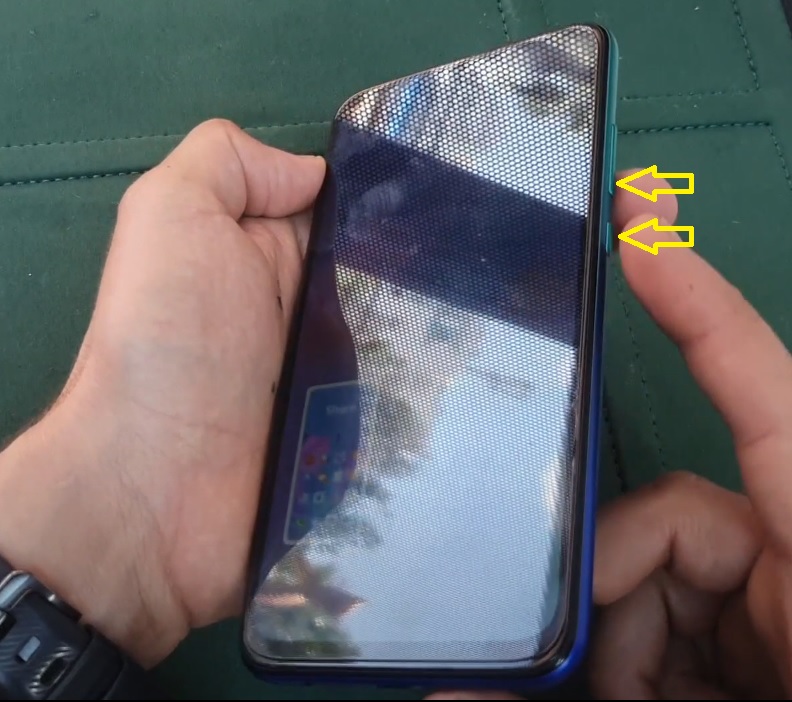 اسکرین شات گرفتن از صفحه نمایش گوشی Nova 7i هواوی با استفاده از کلید سخت افزاری