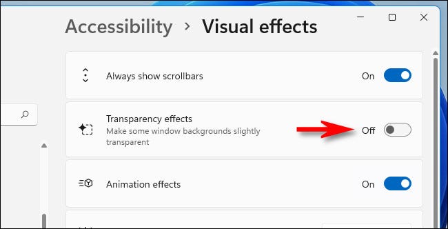 روش غیر فعال کردن ویژگی شفافیت و یا Transparency در ویندوز 11