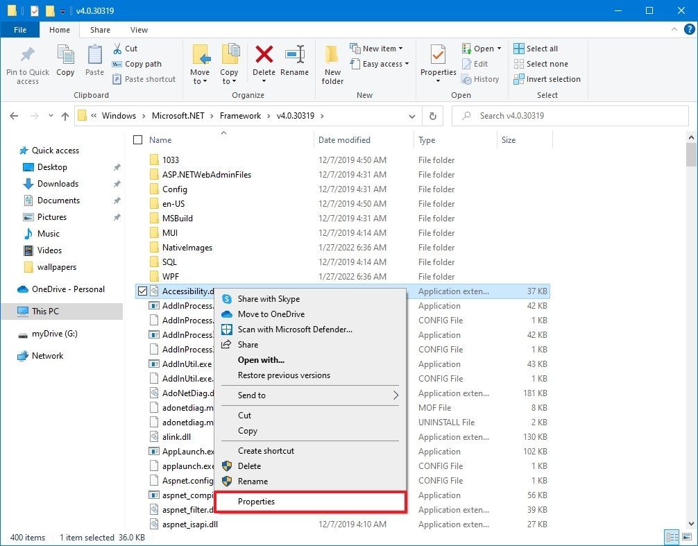 روش بررسی ورژن دات نت فریم ورک NET Framework با استفاده از File Explorer در ویندوز 10
